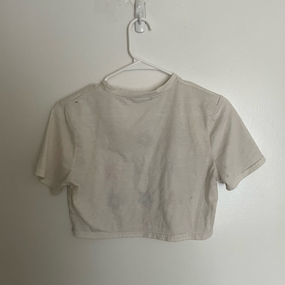 Sheet white flower crop top - Picture 2 of 2